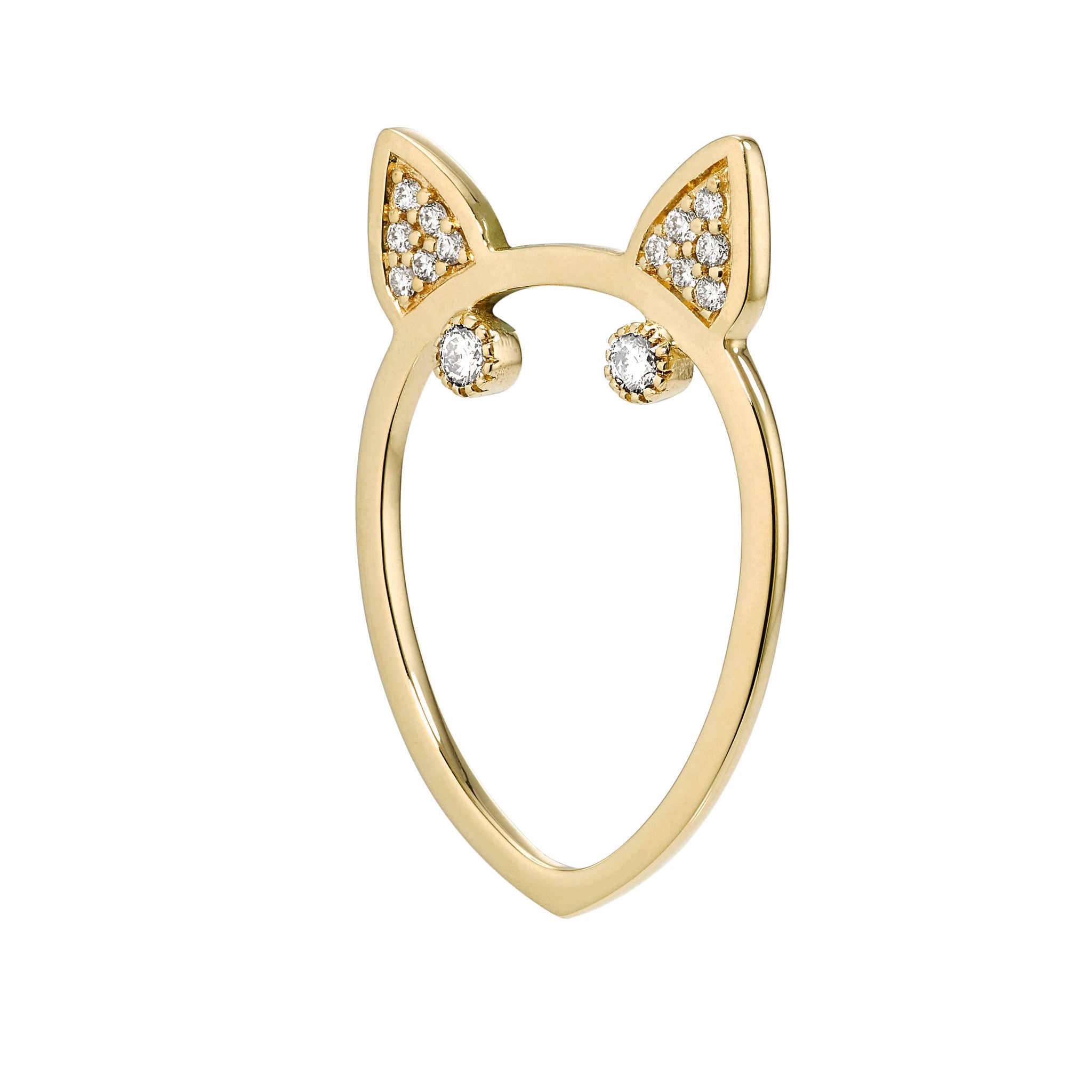 Diamond Terrier Ring, Ring, Anabela Chan Joaillerie - Fine jewelry with laboratory grown and created gemstones hand-crafted in the United Kingdom. Anabela Chan Joaillerie is the first fine jewellery brand in the world to champion laboratory-grown and created gemstones with high jewellery design, artisanal craftsmanship and a focus on ethical and sustainable innovations.